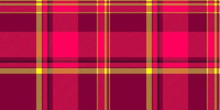 Bold, vibrant tartan pattern in shades of red and yellow. Ideal for backgrounds, textiles, and design projects needing a striking, eyecatching texture. vector