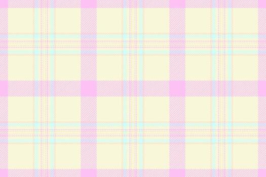 Fuzzy texture check plaid, 70s fabric background. Minimal textile seamless tartan pattern in light and beige colors. vector