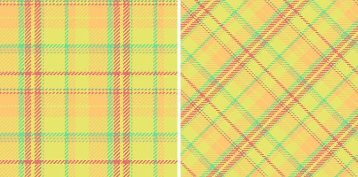 tela tartán textil de antecedentes textura modelo con un sin costura tartán controlar. conjunto en verano colores. búfalo Moda para un rústico mirar. vector