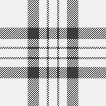 Classic black and white plaid pattern. Seamless checkered texture, suitable for textile design, backgrounds, and creating cozy, traditional designs. vector