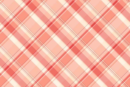 fabricar antecedentes textil patrón, rústico tela textura tartán. célula sin costura cheque tartán en rojo y ligero colores. vector