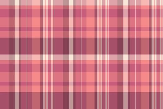 Seamless plaid pattern in pink hues. Textile design perfect for backgrounds, wrapping paper, or fabric prints. A warm, inviting, and stylish texture. vector