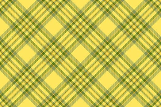 Track plaid fabric, rag pattern tartan textile. Striped background texture seamless check in yellow and lime colors. vector