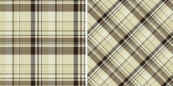 Elegant plaid patterns in muted tones. Classic textile design, ideal for backgrounds, fabrics, or vintageinspired projects. Adds warmth and texture. vector