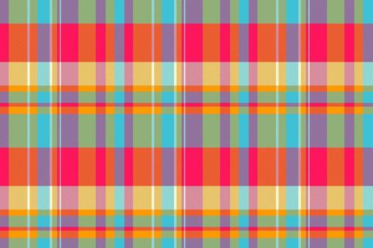 vibrante tartán modelo con intersectando líneas y un brillante color paleta. ideal para antecedentes, textiles, o festivo diseños un versátil, llamativo textura. vector