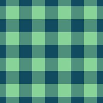 Irish textile pattern , performance plaid texture seamless. Quilted background tartan check fabric in teal and cyan colors. vector
