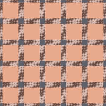 Seamless plaid pattern in warm peach and cool gray. Classic checkered design, perfect for backgrounds, textiles, and graphic projects. Versatile and timeless. vector