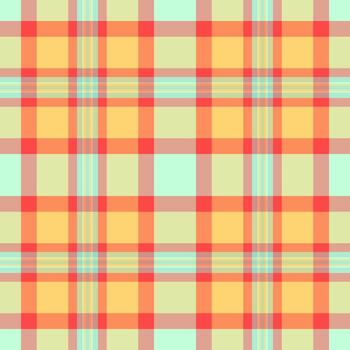 Curtain pattern fabric, repeating seamless textile tartan. Popular check plaid texture background in light and red colors. vector