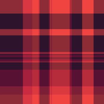 Layered background textile, chequered plaid seamless pattern. Neutral check fabric texture tartan in red and dark colors. vector