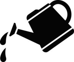negro silueta riego lata icono torrencial agua. vector
