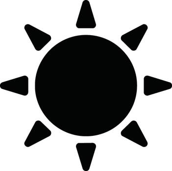 sencillo negro Dom icono con redondeado triángulo rayos vector