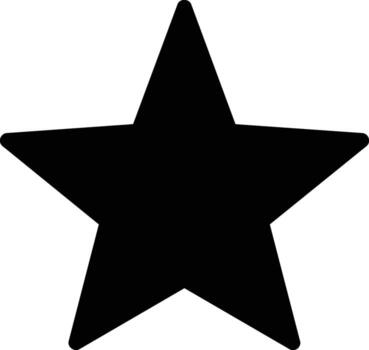 Simple Black Star Shape with Rounded Points. vector