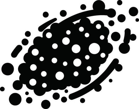 Abstract Black and White Galaxy with Circular Elements. vector