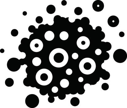Abstract Black and White Circular Pattern Design. vector