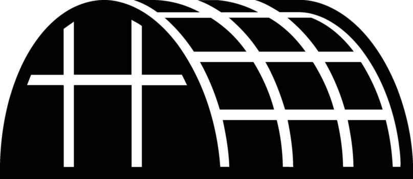 negro y blanco arqueado estructura con cuadrícula modelo. vector