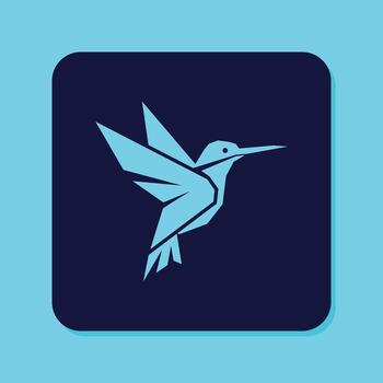 colibrí en vuelo monograma logo diseño con un moderno y resumen estilo para negocio identidad. vector