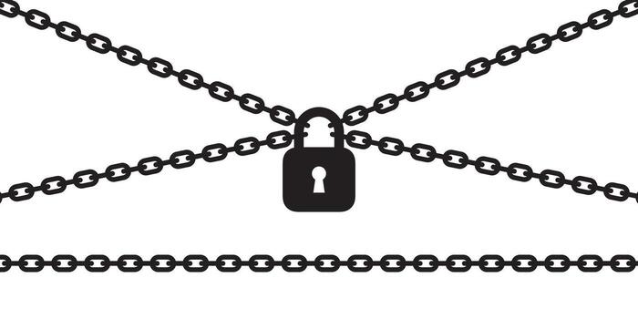 de forma segura encadenado fuerte datos proteccion vector