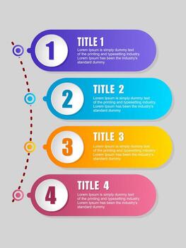 Gradient Color Step-by-Step Infographic vector