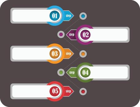 Infographic showing steps in a process vector