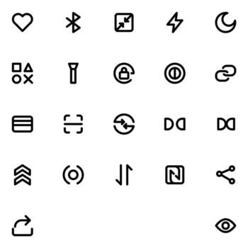 Expanded Line UI Icons Navigation and Actions vector