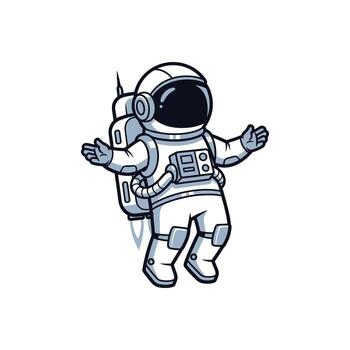 Astronaut in Spacesuit Ready for Space Exploration Adventure. vector