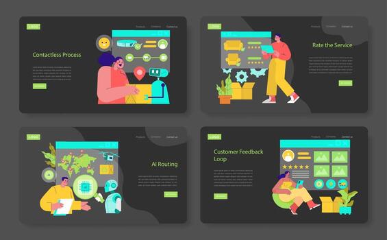 User experience design for modern services vector