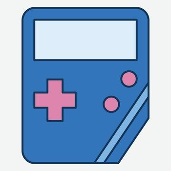 retro Mano juego consola vector