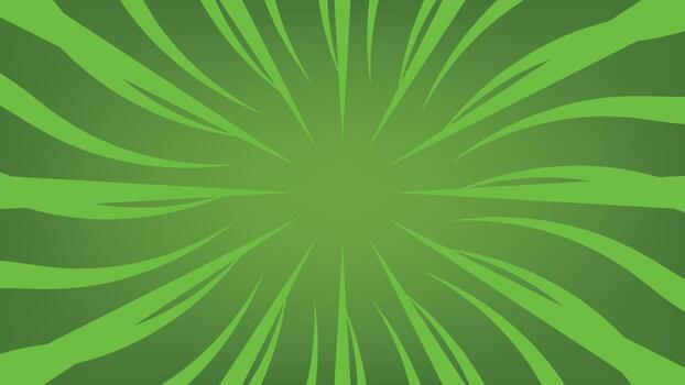 green abstract background with dynamic sunburst vector
