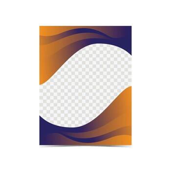 cover design template with photo insert option vector