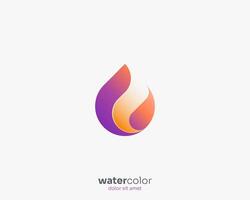 resumen agua soltar tecnología logo vector