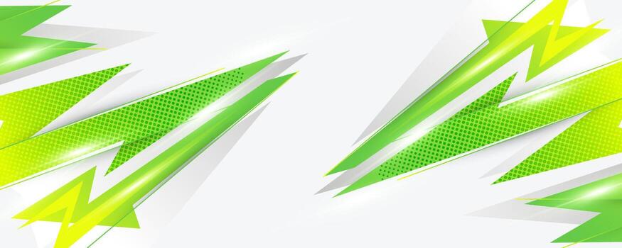 Green and yellow abstract graphic design vector