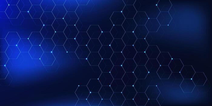 Geometric background with futuristic hexagon pattern for science and technology design vector