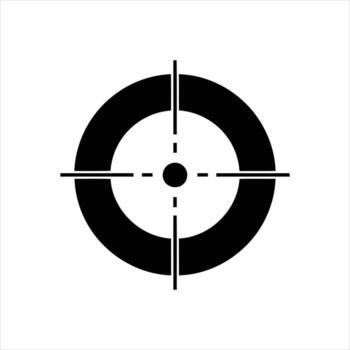 A target with a cross in the center of it vector