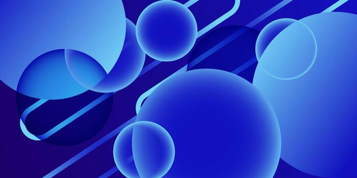 Modern dynamic abstract blue circle shape background, shadow, and light bubble style. EPS10 vector