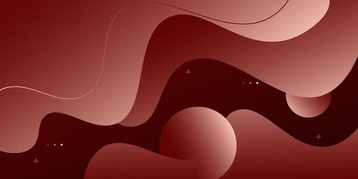 resumen de colores ligero olas de suave rojo líquido en un oscuro antecedentes. de moda bandera con un ola modelo. eps10 vector