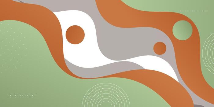 resumen verde y naranja ola bandera antecedentes diseño. sencillo fluido ola modelo antecedentes. eps10. vector