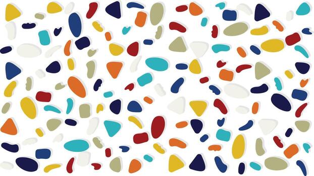 a colorful pattern of different shapes and colors vector