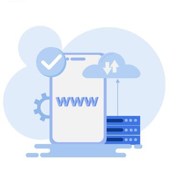 hosting services, Web hosting services, Secure website hosting with fast data storage, upload and download. vector