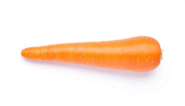 Carrot flat lay on white background with copy space, perfect for healthy eating concepts, vegetarian recipes, nutrition themes, and fresh produce design projects. photo