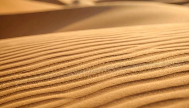 Macro close up of desert sand pattern with blurred copy space background, ideal for nature studies, earth texture projects, travel concepts, environmental visuals, and abstract design themes. photo