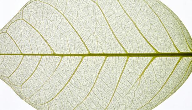 Macro close up of leaf skeleton veins with copy space background, suitable for botanical studies, natural texture projects, environmental concepts, organic design, and abstract detail photography. photo