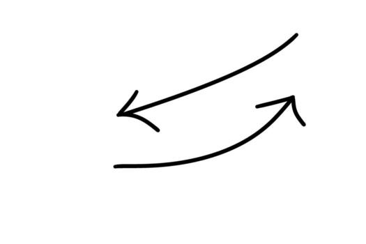 A drawing of a line that is pointing to the left vector