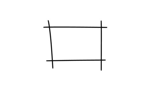 A square with a line drawn on it vector