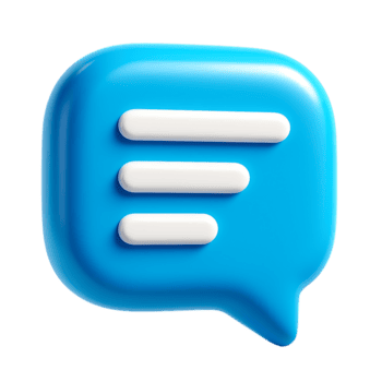 3d rendere di un' Chiacchierare bolla icona, simboleggiante comunicazione e messaggistica, isolato su trasparente sfondo png