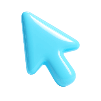 blu cursore freccia puntatore, isolato su trasparente sfondo png