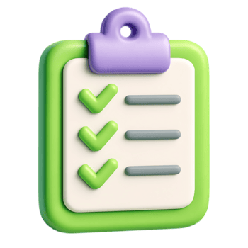 appunti con lista di controllo e segni di spunta isolato su trasparente sfondo png