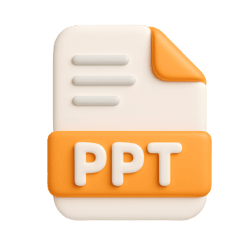 3d apresentação documento ícone, creme e laranja ppt Arquivo com texto linhas para apresentação ou deslizar conceito, isolado em transparente fundo png