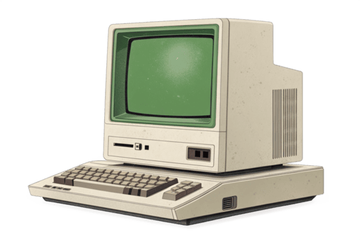 retro Informática dispositivo com teclado png