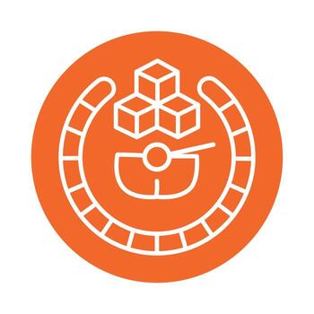 Glycemic index color line icon for digital and print projects. vector