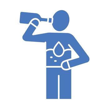 Hydration color line icon for digital and print projects. vector